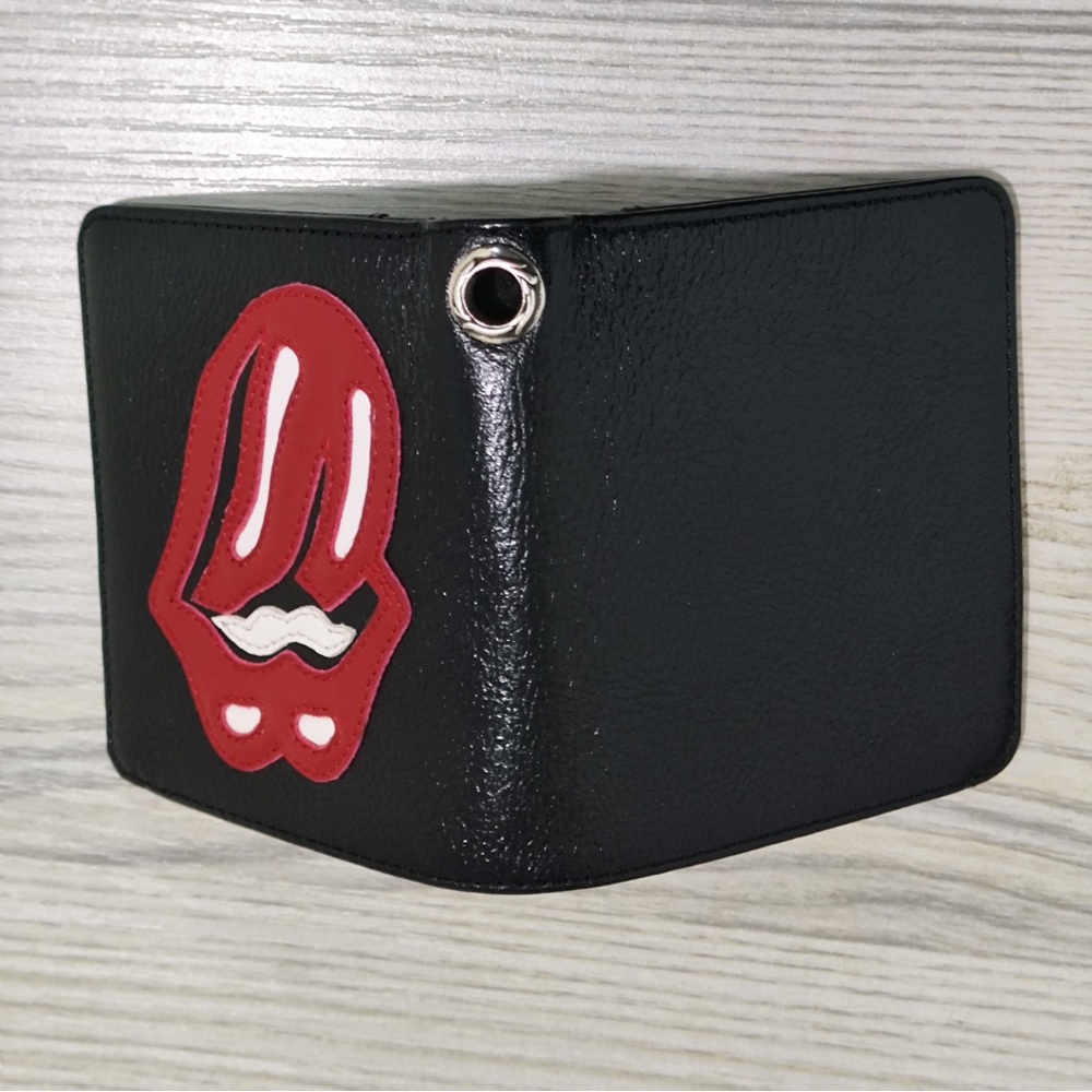 Chrome Hearts Black Leather Money Clip with Red Tongue Patch - Picture 6 of 10